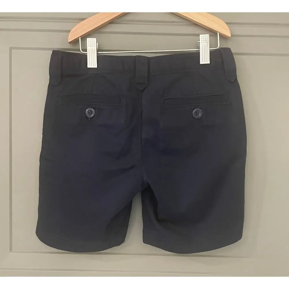 NEW Gap Kids Chino Navy Shorts 8 Adj Waist